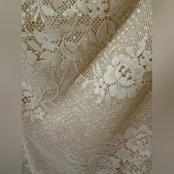 SCOTT MCCLINTOCK CAP SLEEVE LACE VINTAGE RECEPTION WEDDING DRESS 14 - Picture 3 of 8